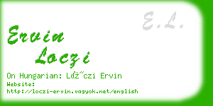 ervin loczi business card